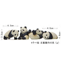 4-Piece Mini Panda Figurines – Micro Landscape Garden Decor Garden Figurine Set Axl black