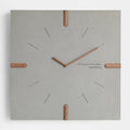 Modern Silent Wall Clock – 46cm Nordic Minimalist Round Silent Wall Clock Axl Grey Square
