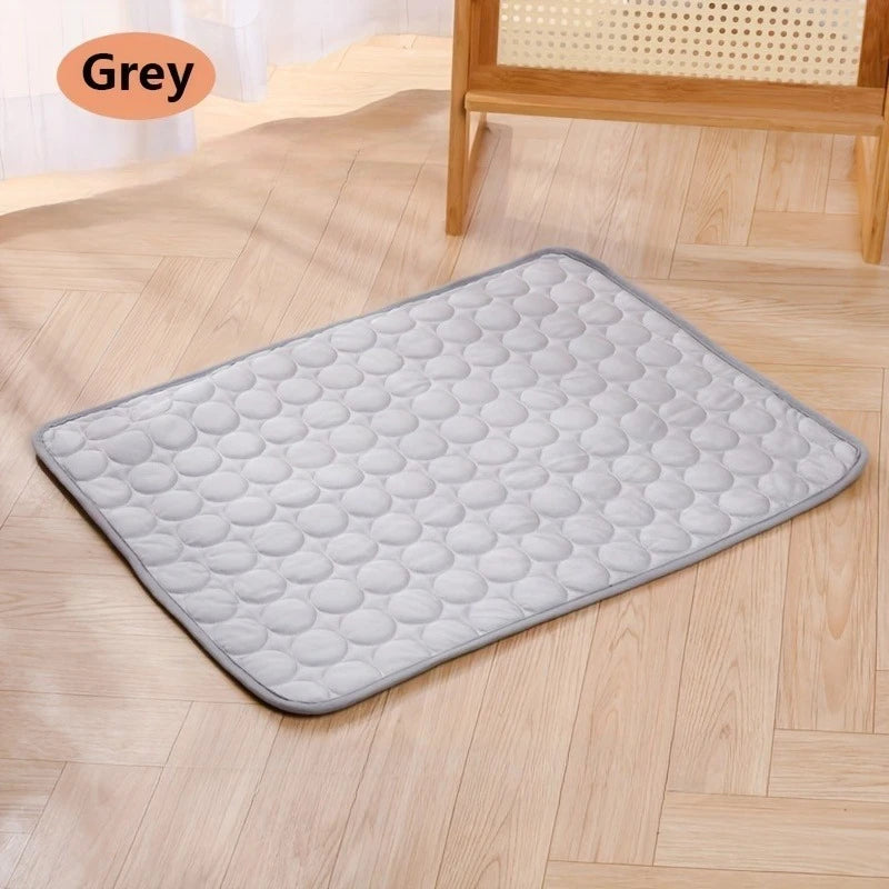 KEMORELA Pet Cooling Mat – Summer Ice Pad for Cats & Dogs Pet Cooling Mat Axl Grey XL-100cm