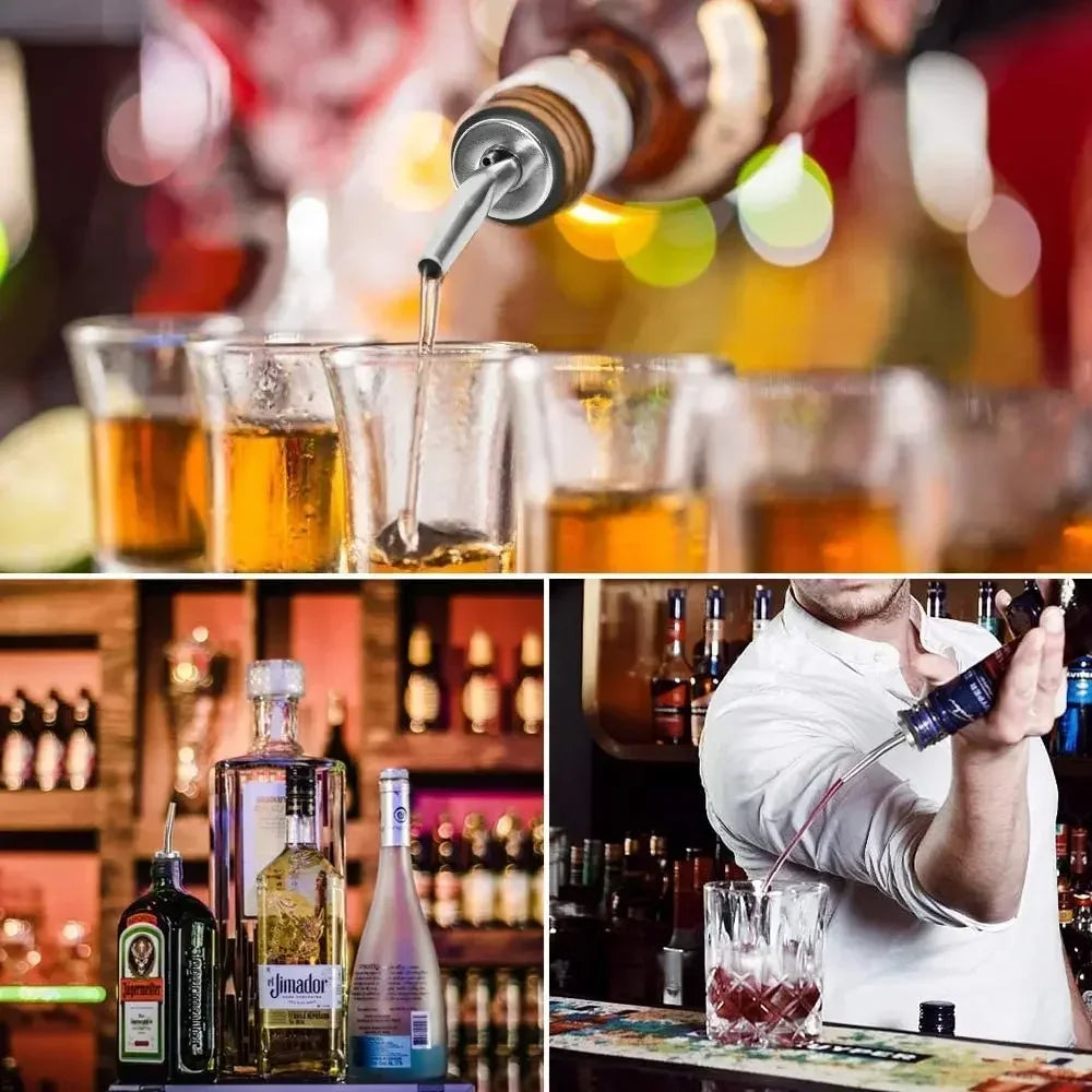 Stainless Steel Bottle Pour Spouts – Bar Cocktail Pourers Bar Pour Spout Axl