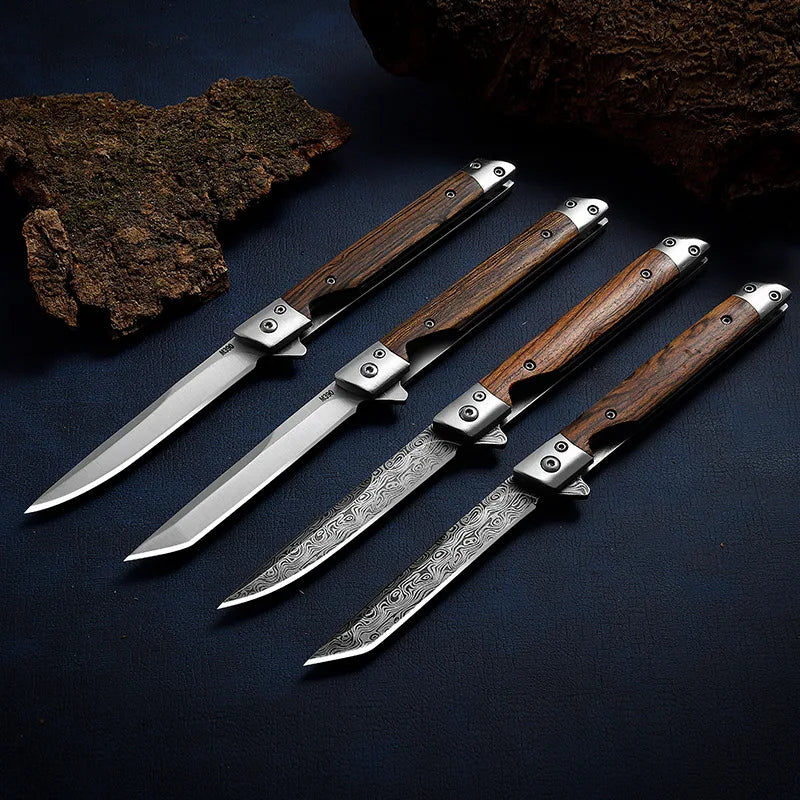 Stainless Steel Paring Knife – Sharp Laser Blade & Wood Handle Paring Knife Axl