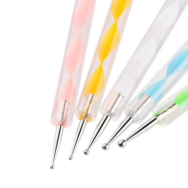 Nail Art Brush Set – Dotting Tools, Striping & Drawing Pens Nail Art Tool Set Axl