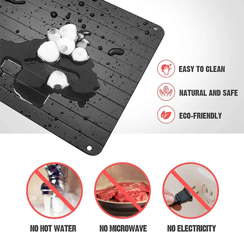 Large Aluminum Defrosting Tray – Fast Thawing Plate for Meat Defrosting Tray Axl