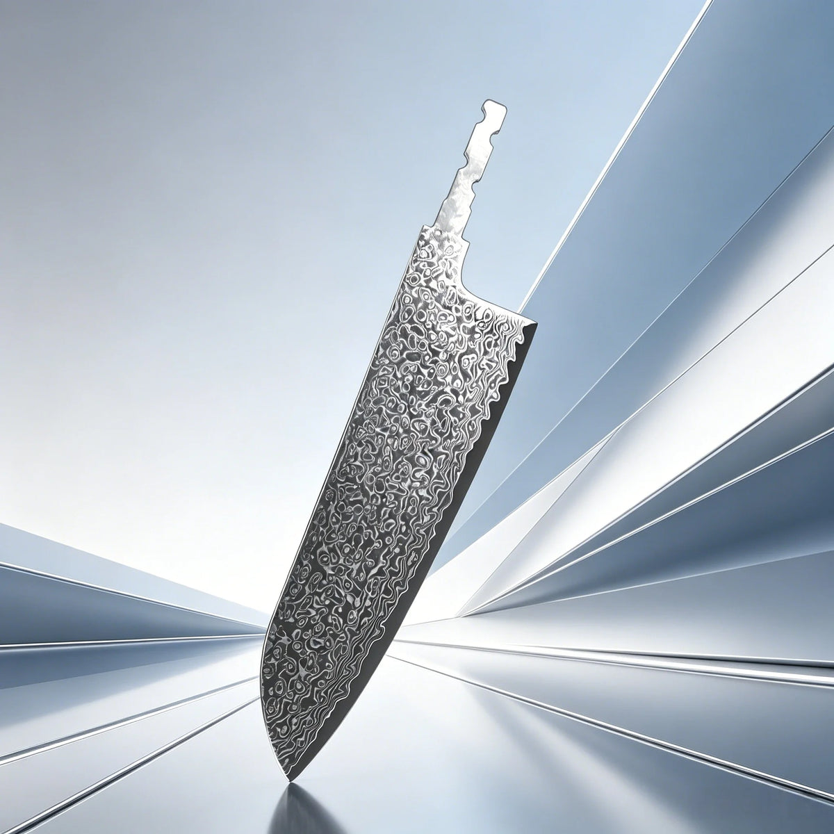 Hand Forged Damascus Steel Blade Blank – DIY Santoku Knife Damascus Blade Blank Axl Santoku Blade