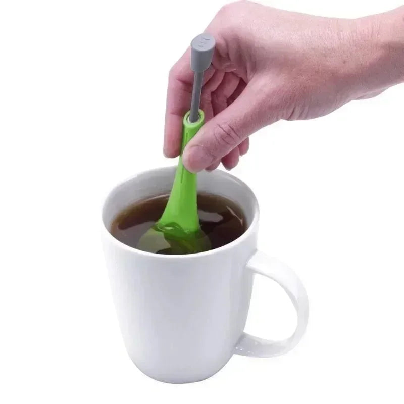 Manual Press Tea Infuser | Food Grade Loose Leaf Strainer Tea Infuser Axl