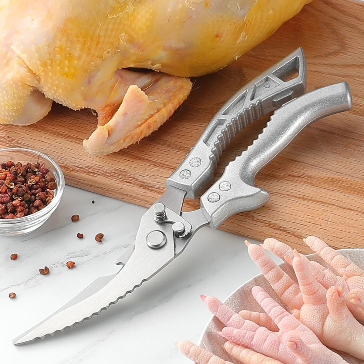SHENJIU Kitchen Shears – Stainless Steel Poultry Bone Scissors Kitchen Shears Axl