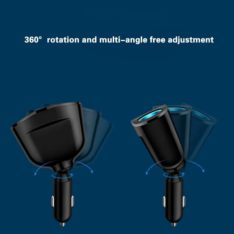Dual-Port Car Charger Digital Display – QC3.0 & 2.4A 20W Car Charger Adapter Axl