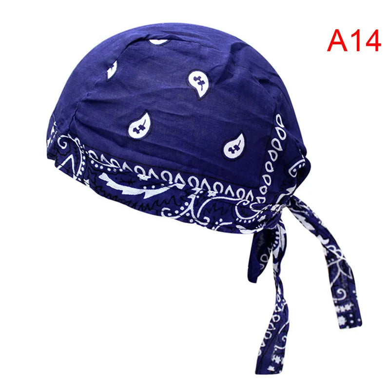 Unisex Cotton Durag Bandana Hat – Printed Head Scarf Cap Bandana Durag Hat Axl A14
