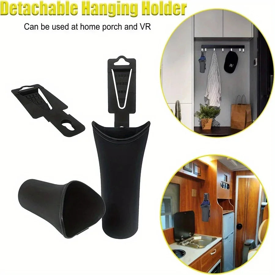 Car Hanging Trash Can – Compact PP Waste Bin for Auto Car Trash Can Axl