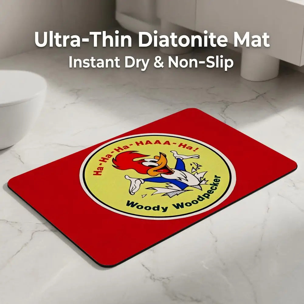 Woody Woodpecker Diatomite Bath Mat – Quick-Dry Non-Slip Diatomite Bath Mat Axl