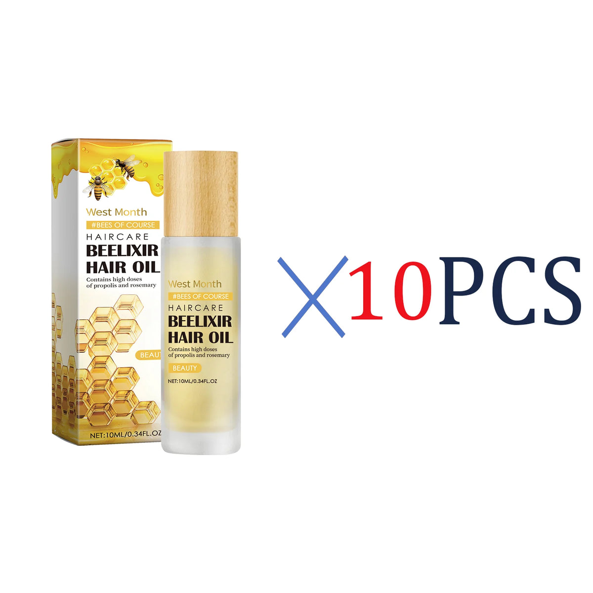 WEST MONTH Honey Hair Oil – Nourishing Scalp & Hair Treatment Hair Treatment Oil Axl 10 Pcs