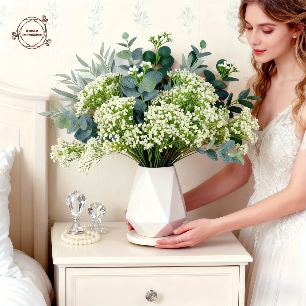 Artificial Baby's Breath Gypsophila Bouquet – Boho Wedding Decor Artificial Flower Bouquet Axl