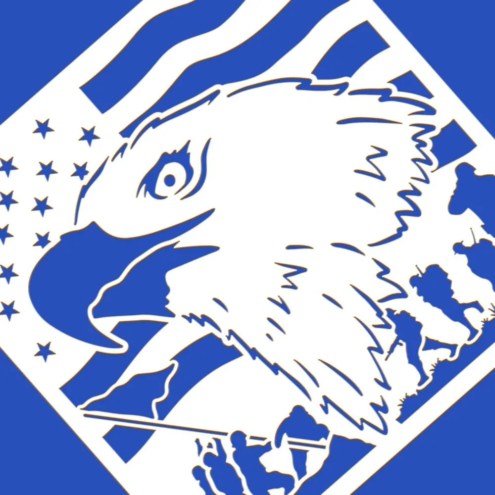 12x12 Independence Day Eagle Flag Stencil – Reusable PET Painting Stencil Axl