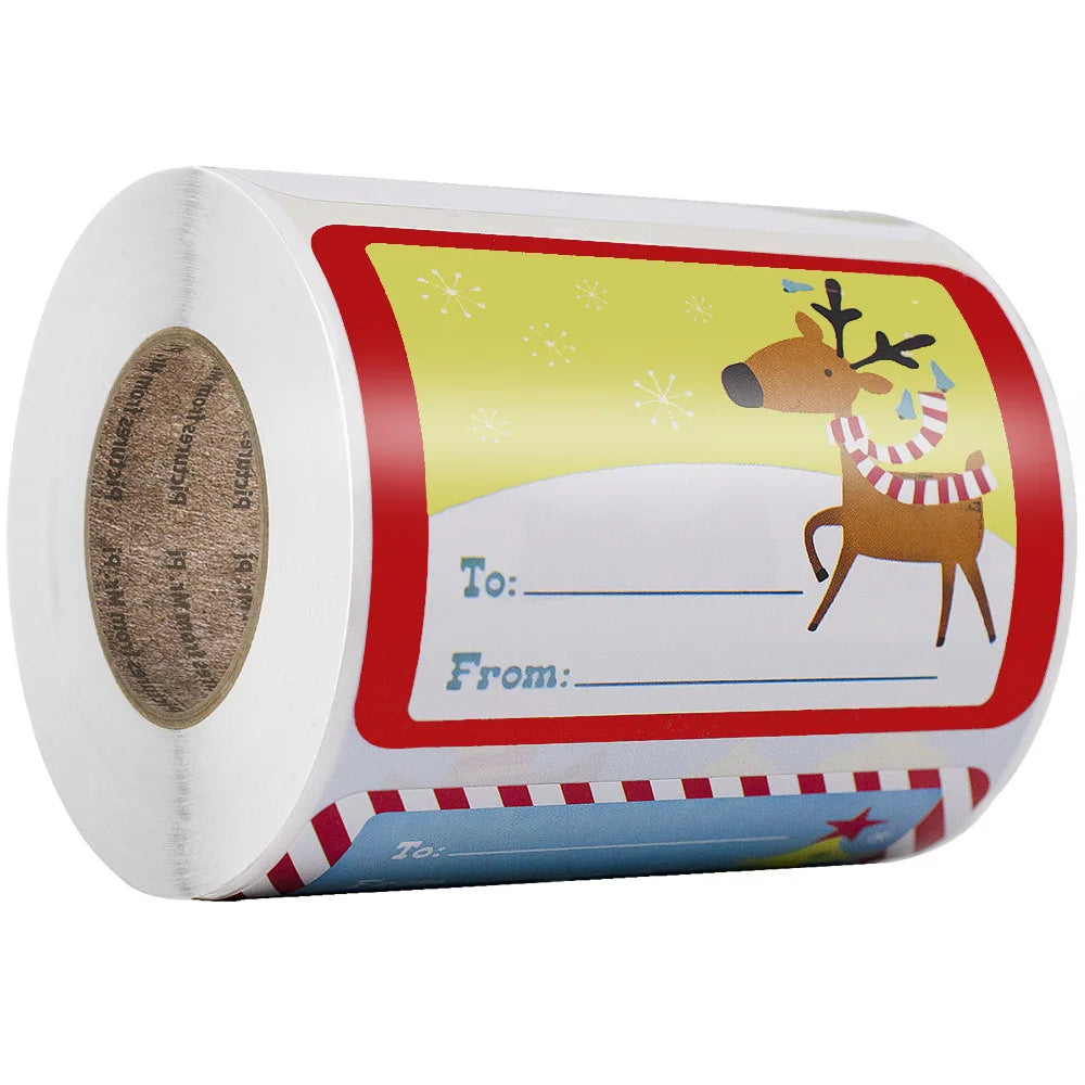 250-Sheet Christmas Roll Stickers – Festive Seals & Labels Decorative Sticker Roll Axl 250pcs-1roll Reference details