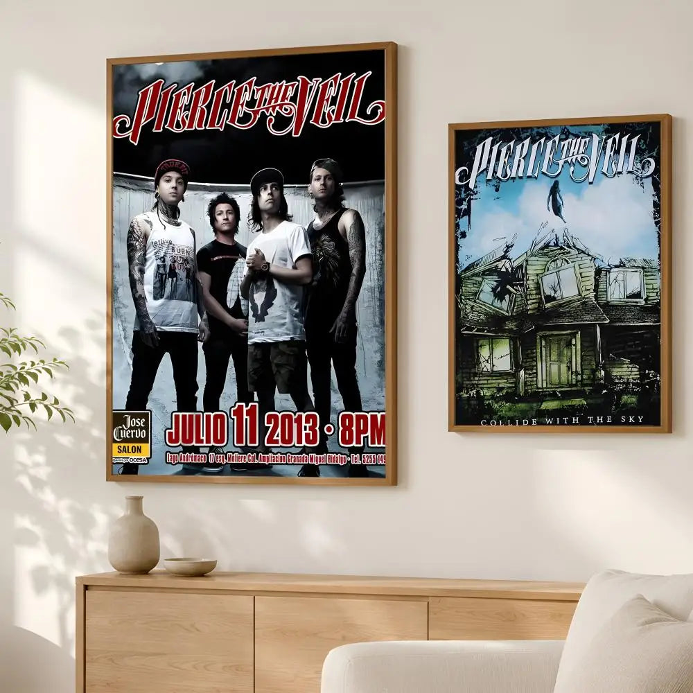 Pierce The Veil HD PVC Wall Poster – Self-Stick Waterproof Wall Art Poster Axl