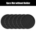 Silicone Drink Coasters with Holder 6/7 Pcs – Non-Slip Set Drink Coaster Set Axl Only 6 Black Mats 10x10cm
