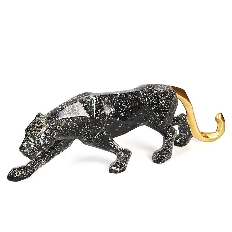 Nordic Resin Leopard Sculpture | Lucky Animal Office Décor Gift Resin Animal Sculpture Axl