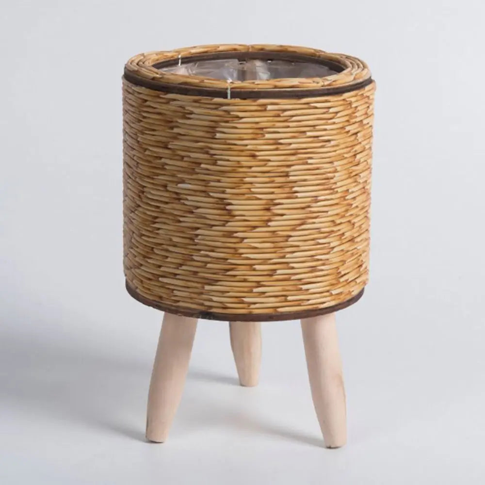 Rattan Woven Flower Pot with Removable Legs | Nordic Plant Stand Woven Plant Stand Axl 181