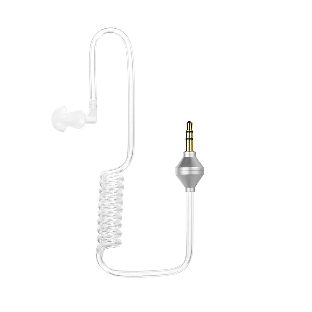 3.5mm Single-Ear Air Tube Wired Headset | Spiral Coil Earphone Wired Earphone Axl