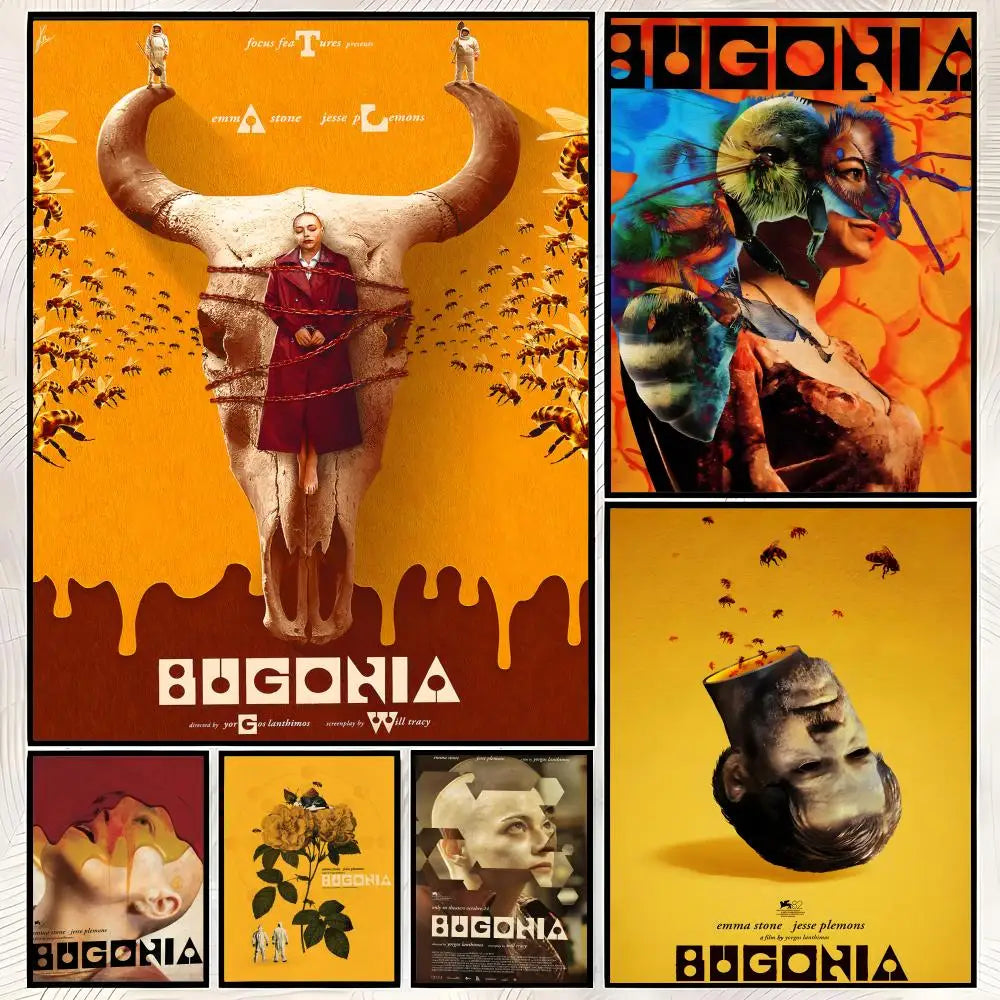 Bugonia Movie Poster Self-Stick HD PVC Waterproof Wall Art Movie Wall Poster Axl