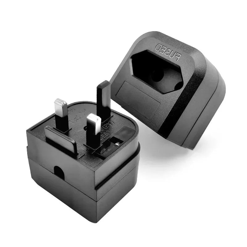 EU 2-Pin to UK/Singapore Type G Plug Adapter – 13A Fuse Travel Plug Adapter Axl