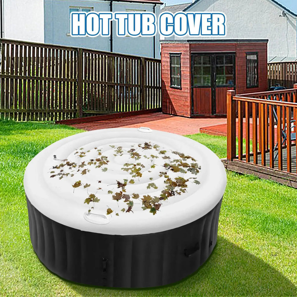 Inflatable Round Hot Tub Cover with Double Handles | PVC Spa Hot Tub Cover Axl
