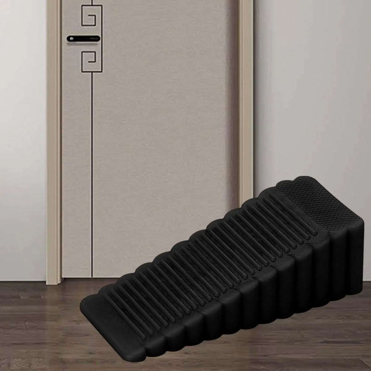 Non-Slip PVC Door Stopper Wedge – Floor Door Stop, Black Door Stopper Wedge Axl