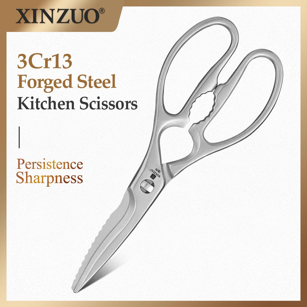 XINZUO Kitchen Scissors – Forged 3Cr13 Steel Removable Blades Kitchen Scissors Axl