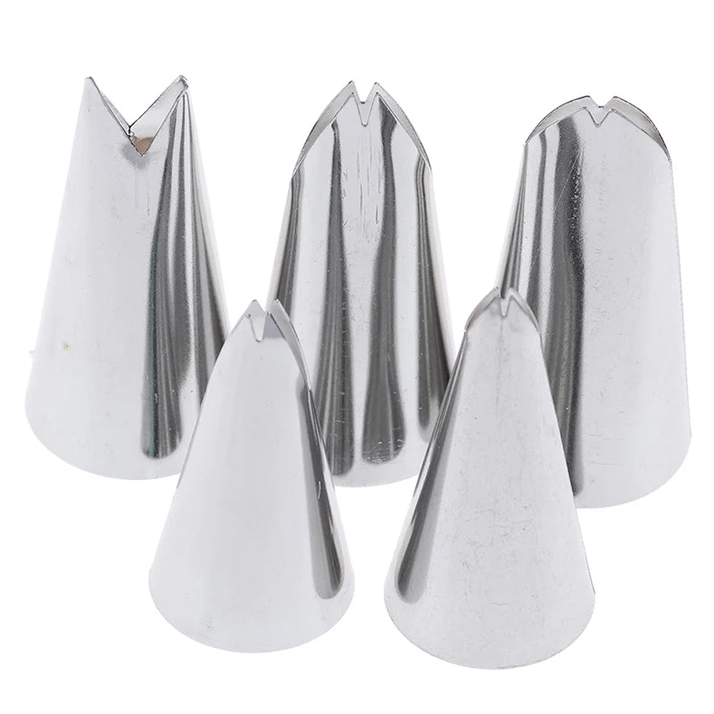 5-Piece Stainless Steel Leaf Icing Piping Tips | Cake Decorating Cake Decorating Tips Axl