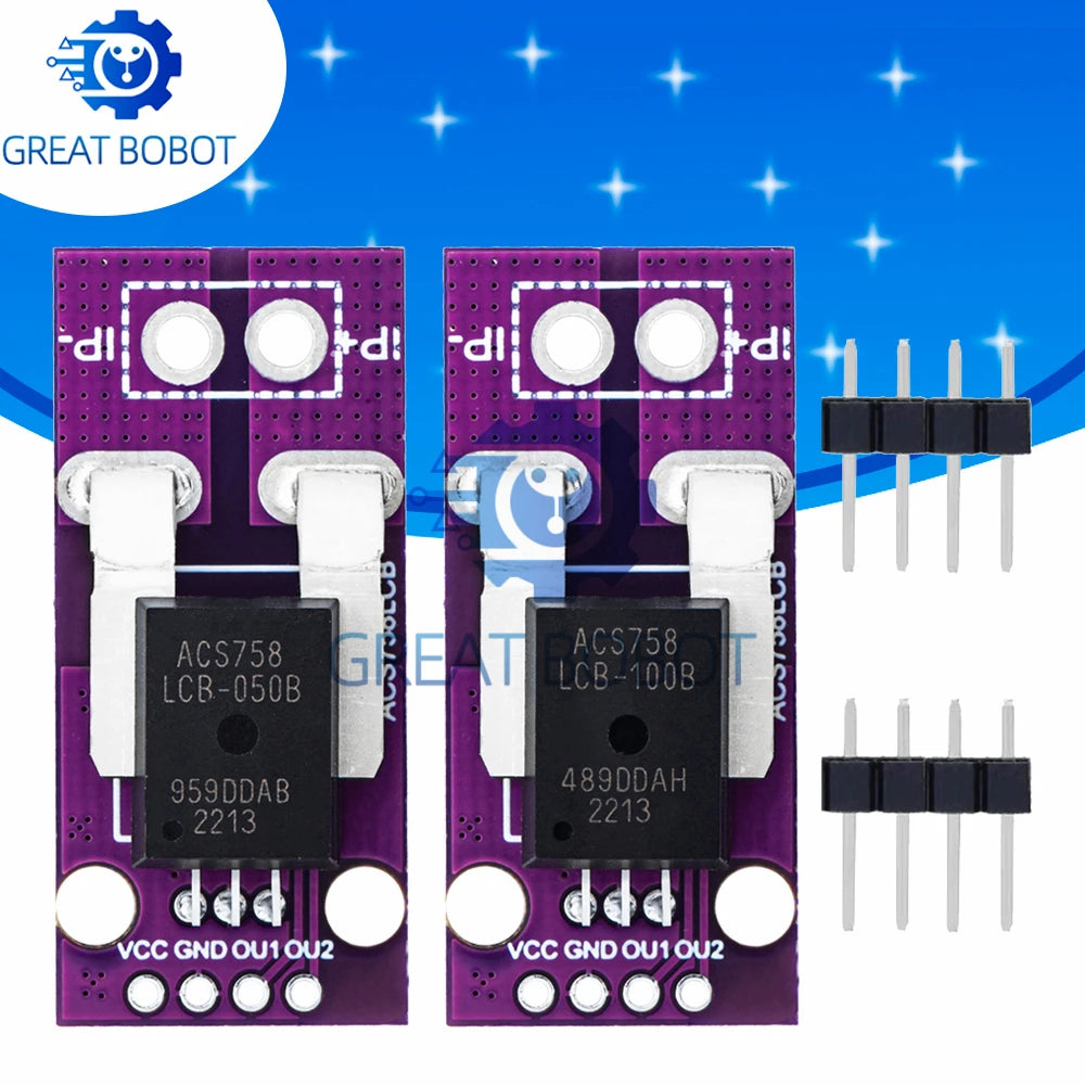 ACS758 Hall Effect Linear Current Sensor Module 50A 100A Current Sensor Module Axl
