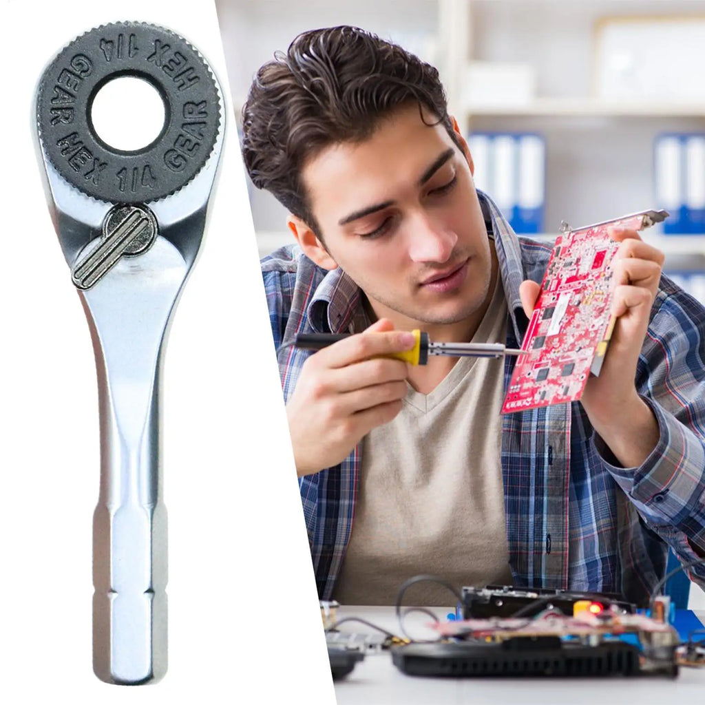 Mini Magnetic Ratchet Screwdriver – Compact DIY & Auto Tool Mini Ratchet Screwdriver Axl