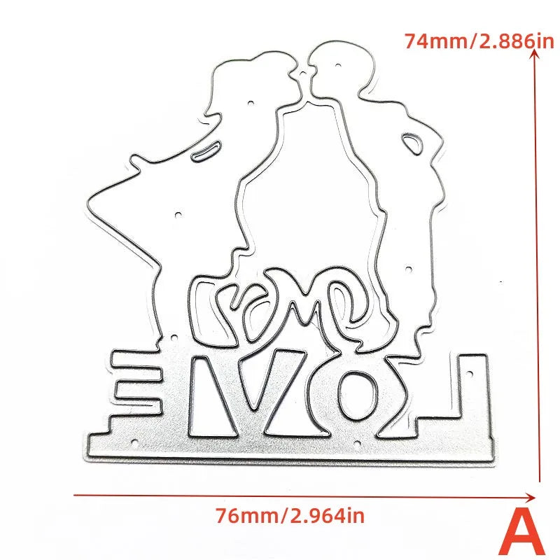 Love Heart Frame Metal Cutting Dies – DIY Scrapbooking Stencils Metal Cutting Dies Axl 1pc a