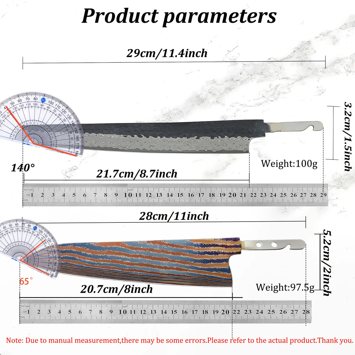 Damascus Steel Sashimi Knife Blade Set – DIY Forged 1–7 PCS Damascus Knife Blade Axl