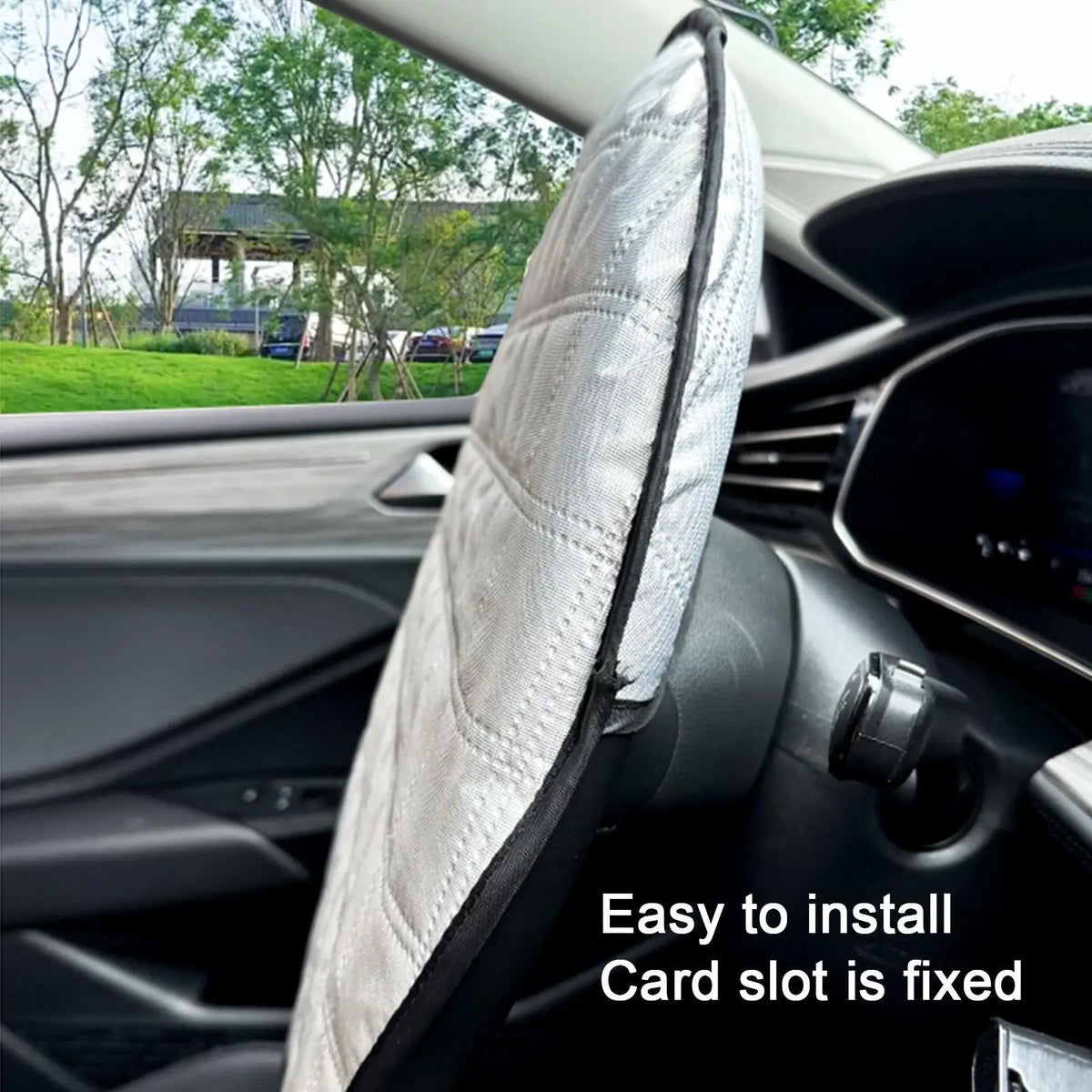 Car Steering Wheel Sunshade – Aluminum Foil UV Cover Steering Wheel Sunshade Axl