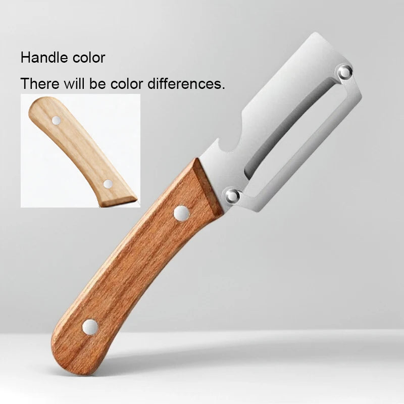 Stainless Steel Peeler Oak Wooden Handle | 1/3/5 Pack Vegetable Peeler Axl 1pcs