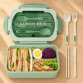 Leak-Proof Lunch Box Set with Tableware – Microwave Safe Lunch Box Set Axl lunch box Green