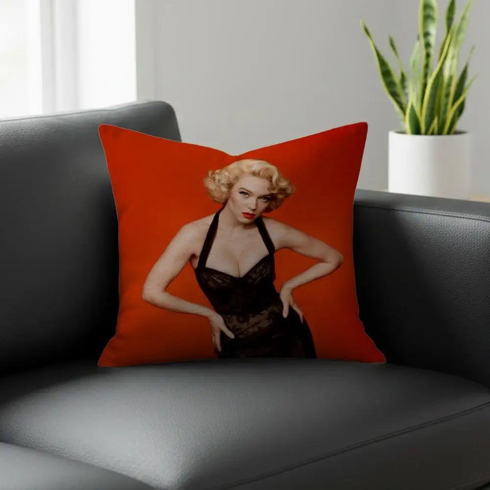 Natural Linen Cushion Cover – Printed Pillowcase, 6 Sizes Linen Cushion Cover Axl White4 45X45cm