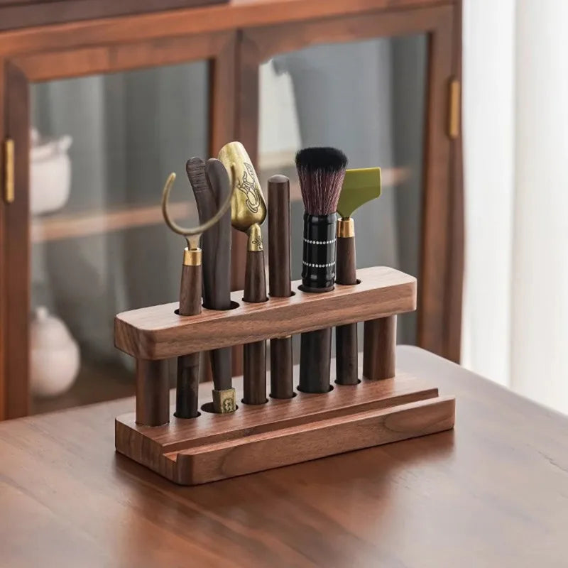 Solid Wood Tea Six Gentlemen Rack | Kung Fu Tea Ceremony Set Tea Ceremony Rack Axl
