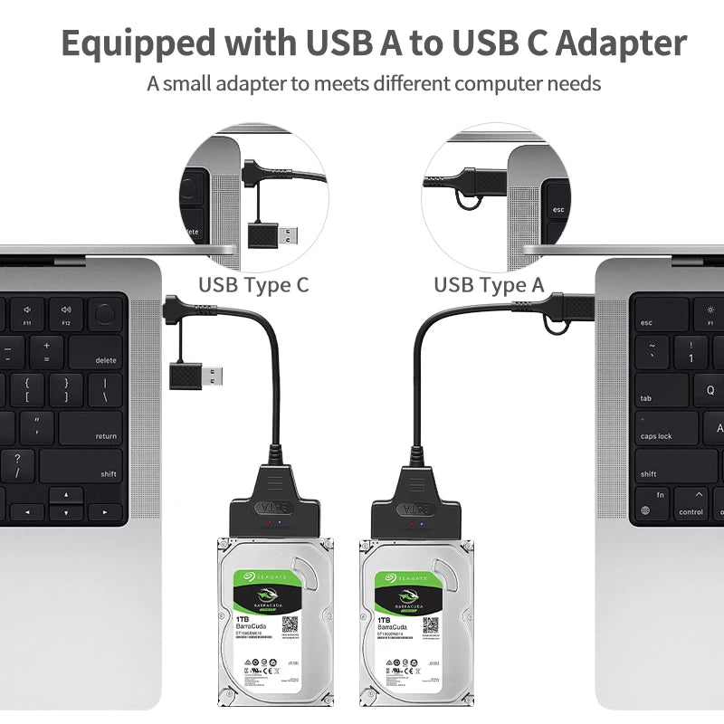 SATA to USB 3.0 Cable Adapter for 2.5" HDD & SSD | UASP HDD SSD Adapter Cable Axl