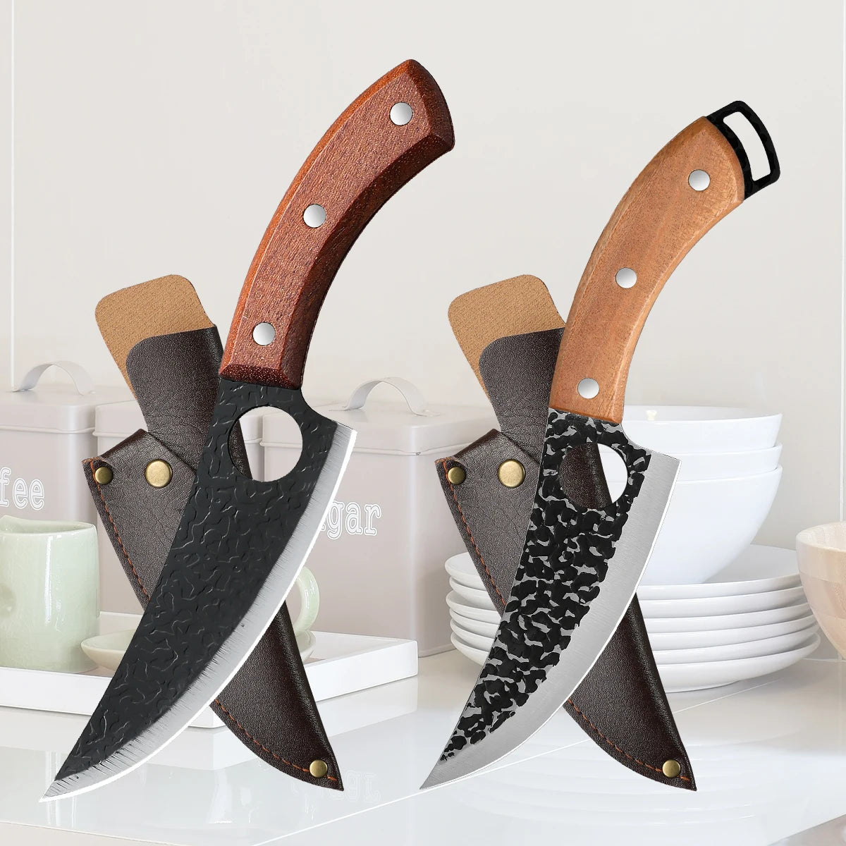 SHENJIU Hand Forged Boning Knife – Full Tang Stainless Steel Boning Knife Axl 2pcs BC