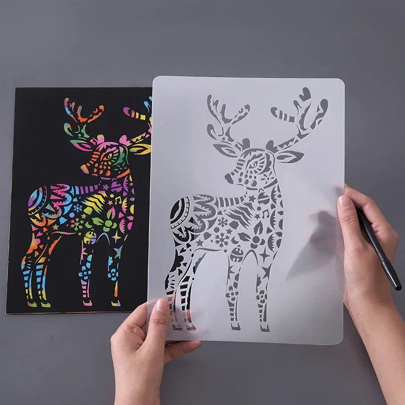 DIY Animal Stencils – Drawing Templates for Painting & Decor Art Stencil Set Axl