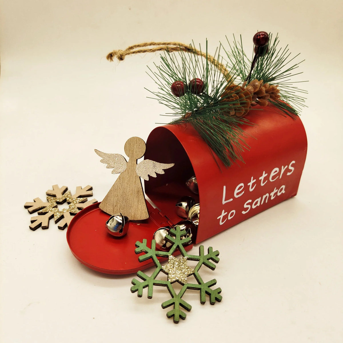 Christmas Metal Mailbox Ornament – Letters to Santa Iron Pendant Christmas Tree Ornament Axl GRAY