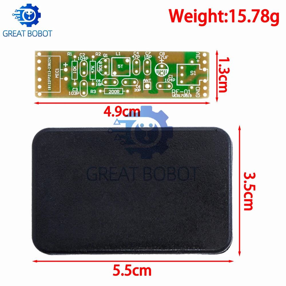 FM Wireless Mic Transmitter Module DIY Kit 70-110MHz 1.5V FM Transmitter Kit Axl