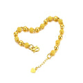 Gold Plated Ball Bead Bracelet – Women's Fashion Chain Jewelry Beaded Bracelet Axl Gold