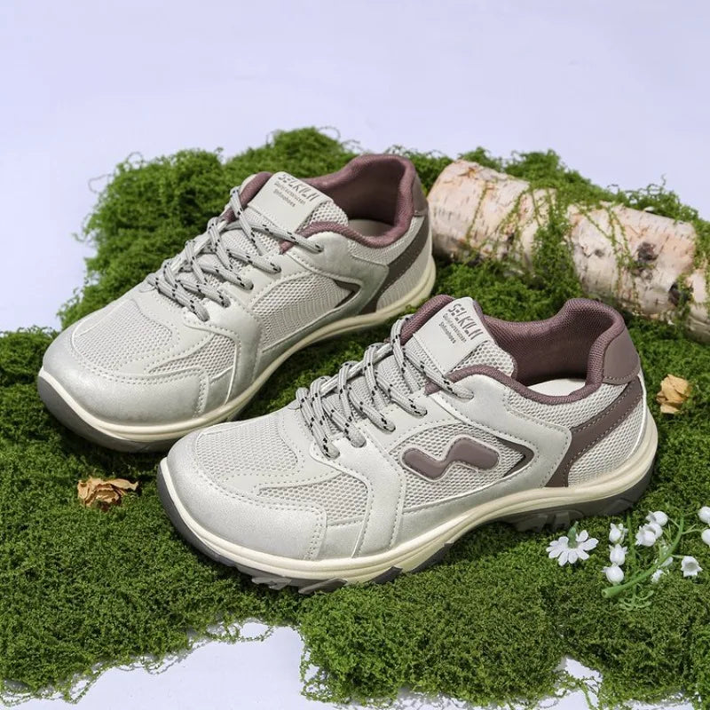 VKJF Women's Multicolor Lace-Up Thick-Sole Casual Sneakers Women's Casual Sneakers Axl PURPLE 39