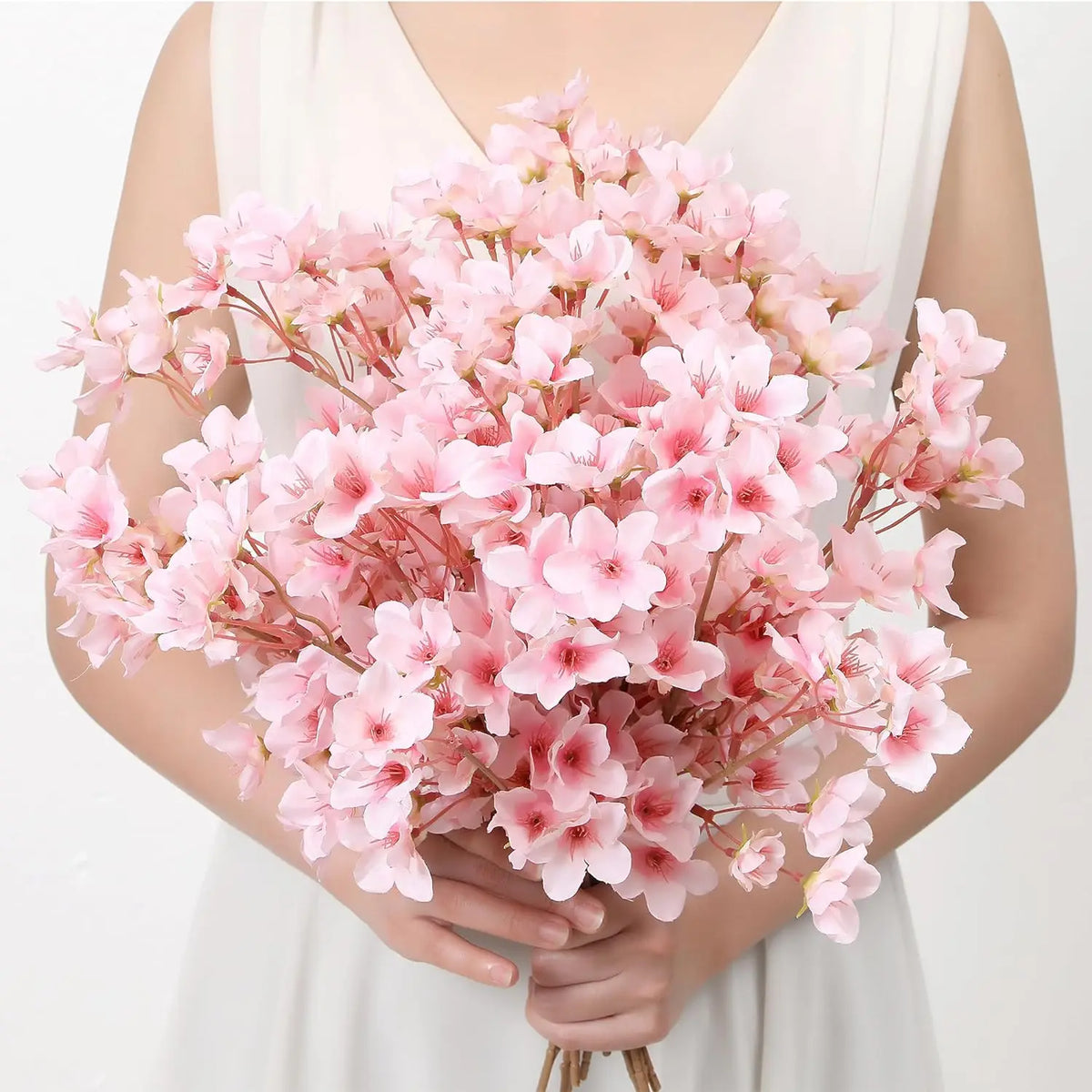 Silk Peach Blossom Artificial Flower Bouquet | Wedding & Décor Artificial Flower Bouquet Axl