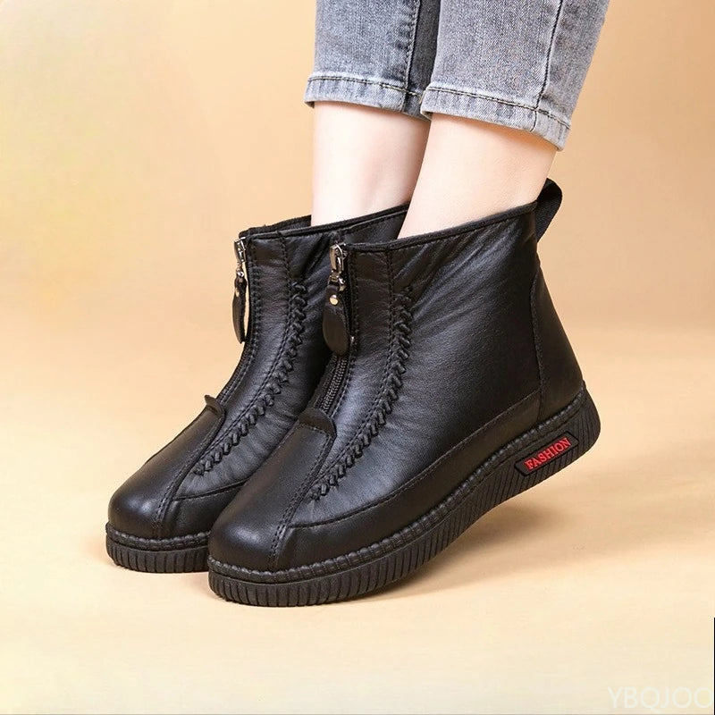 Women's Winter Cotton Ankle Boots – Non-Slip Zip-Up Shoes Women's Ankle Boots Axl black 37