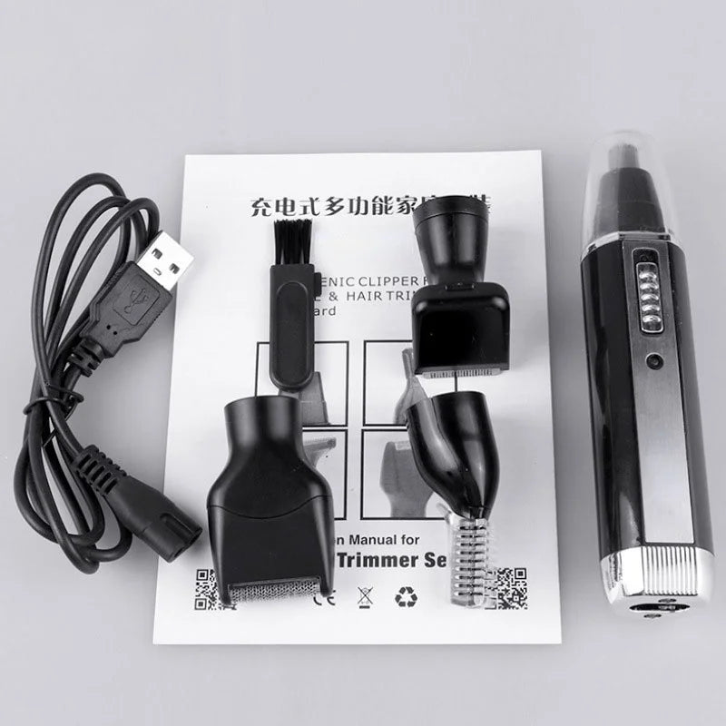 BALASHOV 4-in-1 Rechargeable Nose & Ear Hair Trimmer Electric Hair Trimmer Axl 4 in 1 USB Plug