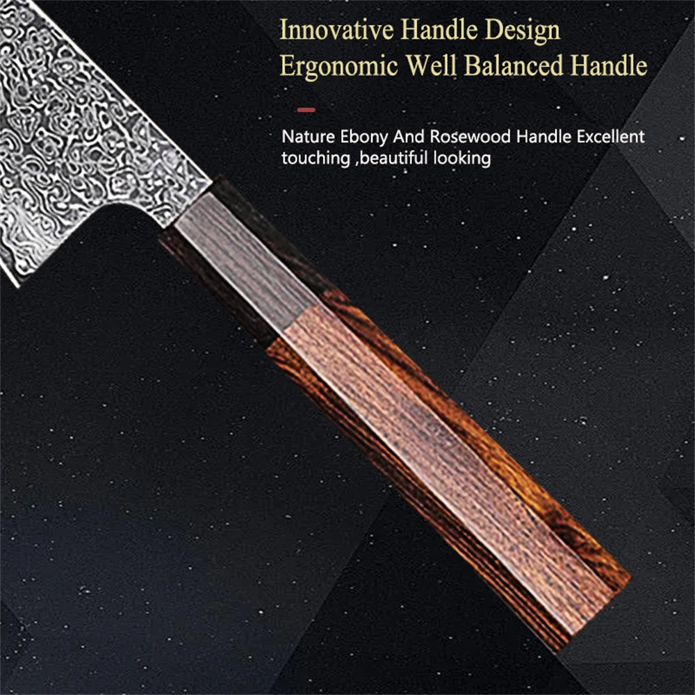67-Layer Damascus Steel Honesuki Knife – Hand Forged Boning Damascus Kitchen Knife Axl