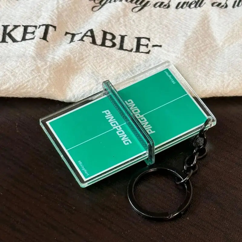 Mini 3D Ping Pong Table Keychain – Acrylic Sports Keyring Gift Sports Novelty Keychain Axl A8